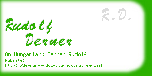 rudolf derner business card